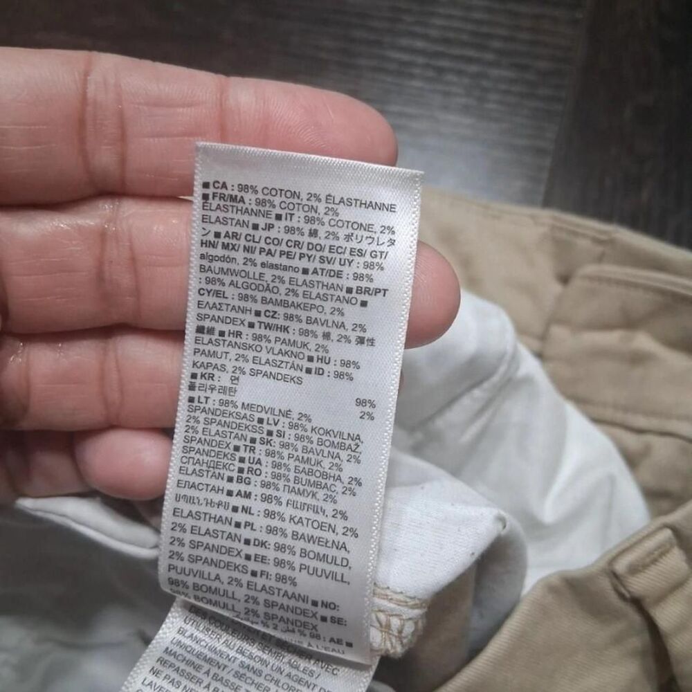 "Custom GAP Khaki Chino Shorts Size 29 - Gingham Bows & Bee Upcycled" - Picture 3 of 8